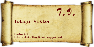 Tokaji Viktor névjegykártya